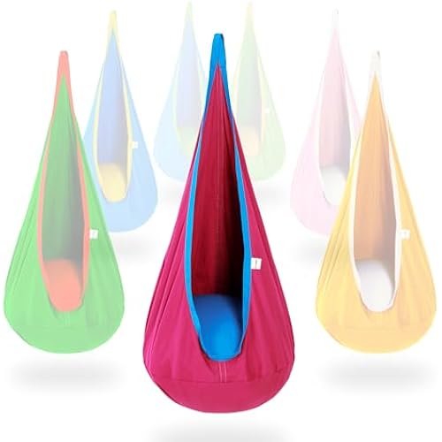 OUTREE Kids Pod Swing Seat, Cotton Sensory Swing for Indoor and Outdoor
