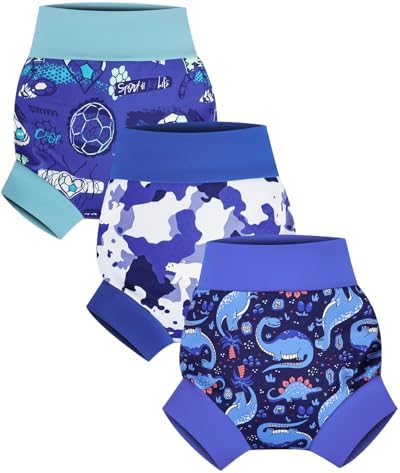 FLYISH DIRECT Wiederverwendbare Baby Schwimmwindel | Schwimmwindel für Babys und Kleinkinder, 3 Stück, für Jungen und Mädchen