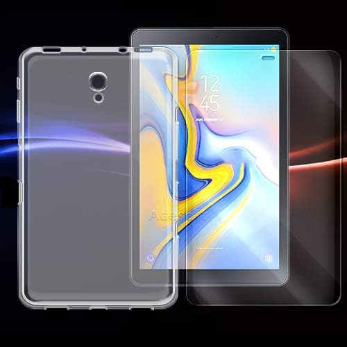2in1 Kit Accessory 9H Hardness Scratch Resistant Anti-Shatter Tempered Glass Screen Protector + Soft TPU Full Edge Protective Case Cover Compatible with Samsung Galaxy Tab A 10.5-Inch SM-T597V Tablet