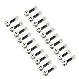 XYZOOM Kit de conexión para muebles 3 en 1 Accesorio de leva de 15 mm de diámetro exterior, tornillos de espiga M6x35 mm, tuerca preinsertada de 10,7 mm de diámetro exterior 20 juegos(5d63a 86fc8 139