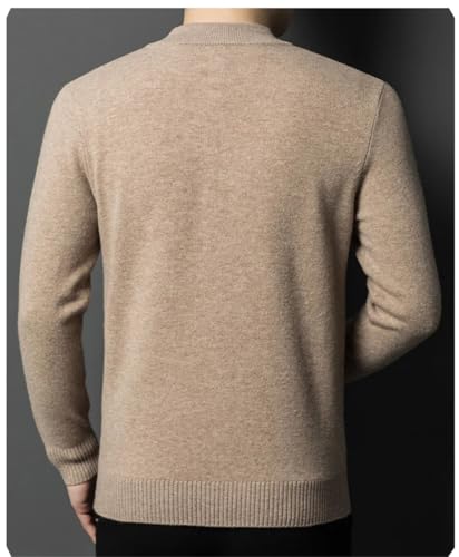 Men's Casual Business Knitted Cardigan Sweater, Long Sleeve Solid Color Sweater2
