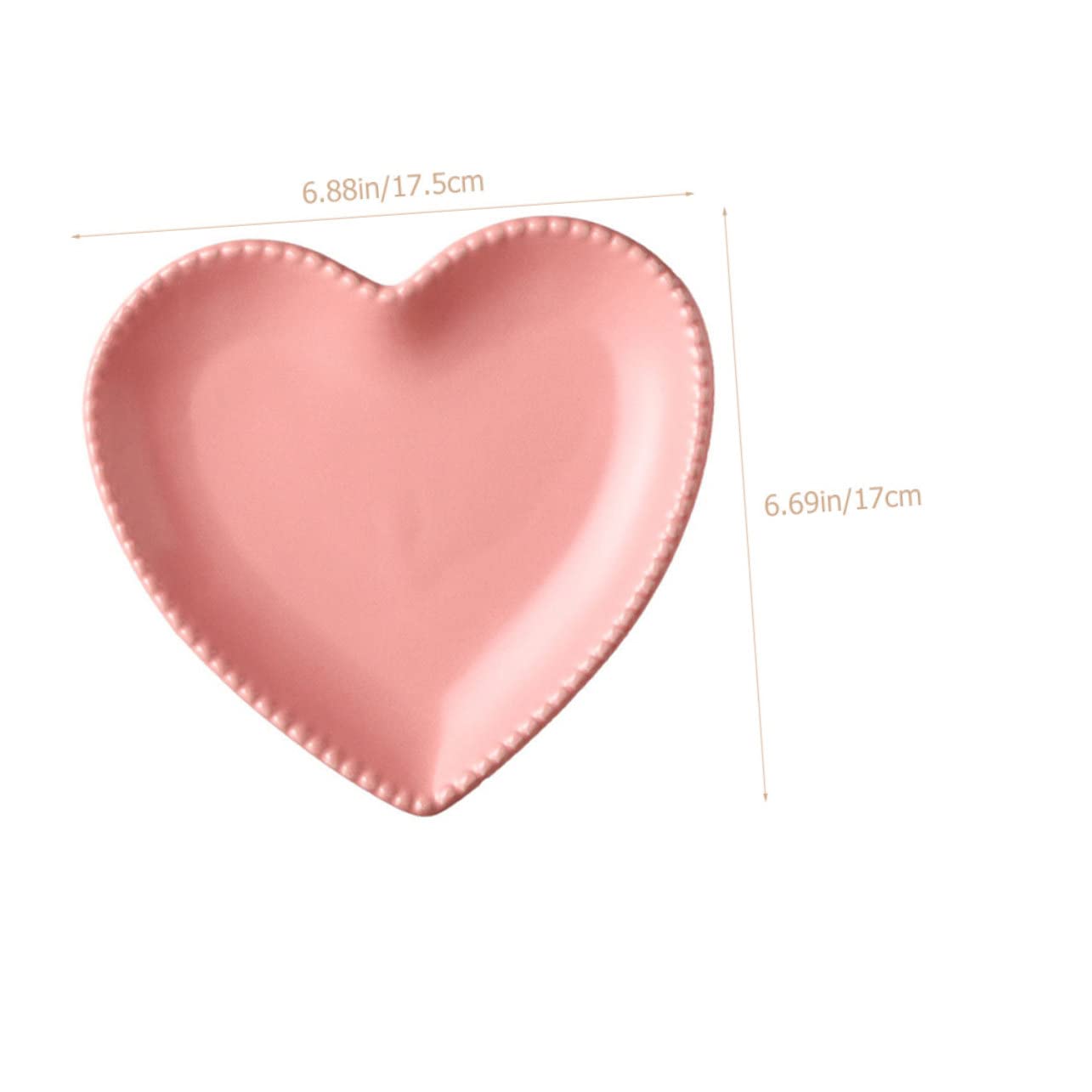 AUTSUPPL Heart Shaped Dessert Fruit Serving Plate for Snacks Breakfast Unique Heart Design for Home Decor for Valentine Day Special Occasions