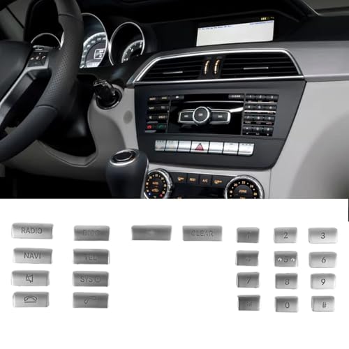 Garniture chromée console centrale GLK X204 autocollants boutons 2013 - 6