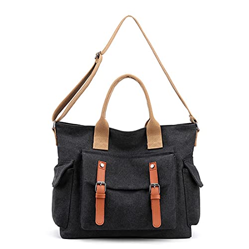 Sac à main en toile noir léger avec fermeture pour organiser toutes vos affaires de femme