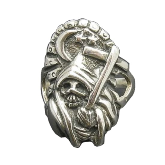 Bague en argent sterling 925 véritable mort massif avec poinçon