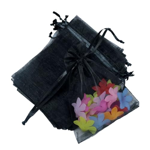Sufune 50PCS 10x15 cm Bolsa de Organza Negro, Bolsitas de Organza, Bolsas para Envoltura de Joyas, Bolsas de Organza de Regalo con Cordón para Boda Favores Joyas y Dulces Sufune 50PCS 10x15 cm Bolsa de Organza Negro, Bolsitas de Organza, Bolsas para Envoltura de Joyas, Bolsas de Organza de Regalo con Cordón para Boda Favores Joyas y Dulces