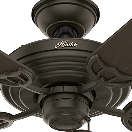 Hunter 52 inch Outdoor or Indoor Ceiling Fan No Light - Bronze Ceiling Fan without Light, For Patio, Porch, Garage, or Living Room, Standard Mount, 5 Blades, Pull Chain - Sea Air 53061, New Bronze - Image 8
