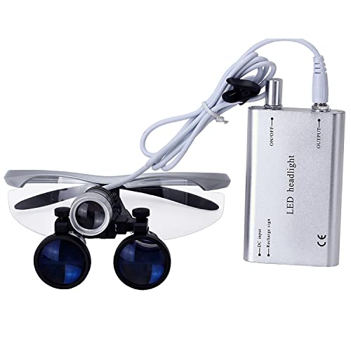 LMEILI Lupa quirúrgica Binocular de Aumento de 3 5X con luz LED lámpara de de operación médica