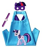 Unlimit Pony Superhero Costume Set, Cape Mask and Bracelet for Birthday Party. Halloween Costumes fo