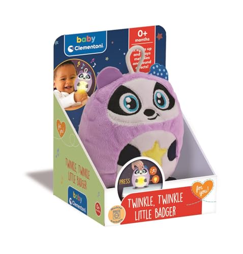 Clementoni Baby for You Twinkle Twinkle Little Badger Veilleuse pour Enfants Jeu de Petite enfance de + Taux avec lumières et Sons relaxants Support pour Sommeil Serein 17556 - vue 2