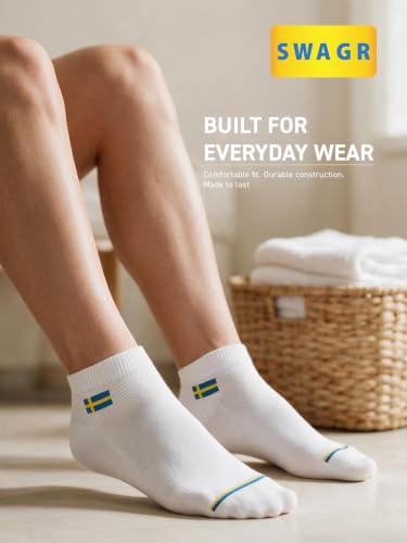 SWAGR Store SWAGR 12 Pairs Multicolor Cotton Ankle Socks - Image 5