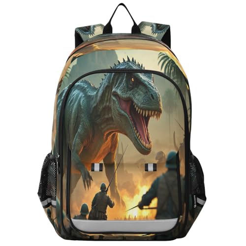 Sac à dos ordinateur portable enfants dinosaure avec compartiment matelassé