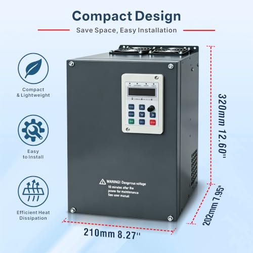 Image of G300 220V VFD, 1 Phase Input to 3 Phase Output Variable Frequency Drive
