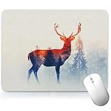Leather Animal Desk Pad, Colorful Art Mouse Pad Computer Keyboard Gaming Mousepad Waterproof Desktop Protector & Cover, Decorative PU Leather Laptop Mouse Mat Office Decor 7.87 x 9.84 inch A10