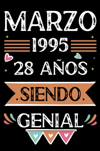 CUADERNO, Marzo 1995, 28 Años Siendo Genial: Libro de visitas, cuaderno, 110 páginas de felicitaciones, idea de regalo, regalo Para la esposa, novia, mujer, La madre