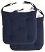 Cottone 100% Cotton Chair Pads w/Ties (Set of 2)| 16” x 15” Square Round | Extra-Comfortable & Soft Seat Cushions | Ergonomic Pillows for Rocking, Dining, Patio, Camping, Kitchen Chairs & More, Blue