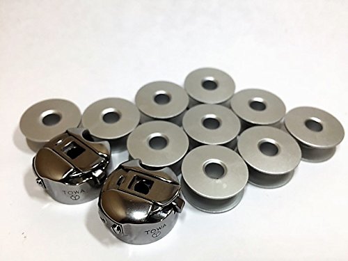 Kit 2 Casinghi + 10 Spoline Per Macchina Da Cucire JUKI DDL-201, DDL-560, DU-141H, DU-1181