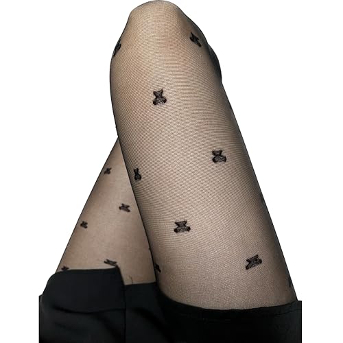 Image of Sheer Pantyhose for Women - Ultra Thin Control Top Tights, Comfortable Stretch Nylon Hosiery, Sexy Sparkly Fishnets