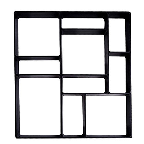 EBTOOLS Pflasterform, D.I.Y Schalungsform Gießform Garten Betonform Schablone Betonpflaster mit 10 Kammern für Beton, Pflastersteine, Terrassenplatten, Wiederverwendbar, 45 x 40 x 4 cm