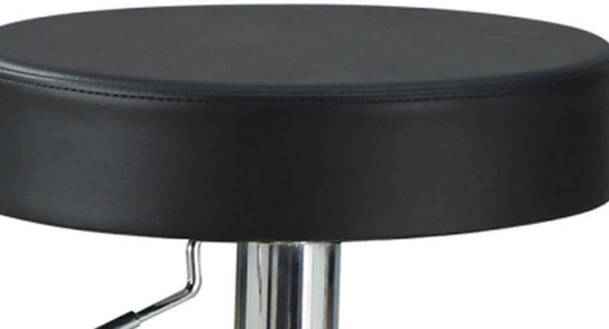 Coaster CO- Adjustable Bar Stool, 29", Chrome and Black