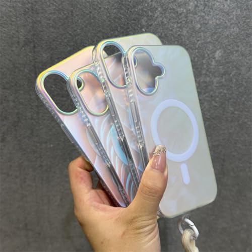 Coque iPhone 16 Plus antichoc incassable à cordon motif plume
