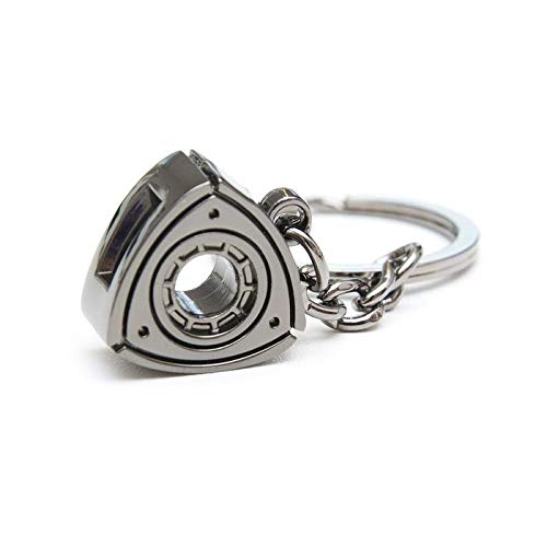 Gunmetal Rotary Mazda RX7 RX8 Keychain Automotive Part Car Gift Key Chain Ring