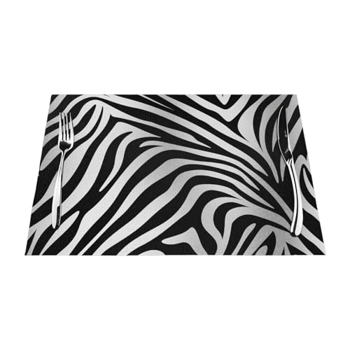 Sets de table tissés en PVC pour repas en intérieur et extérieur