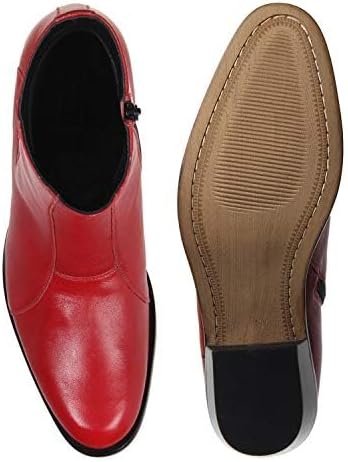 Miniatura 7 de LIBERTYZENO Botas de vestir retro de tobillo alto para hombre con estampado de serpiente y cuero liso para Navidad