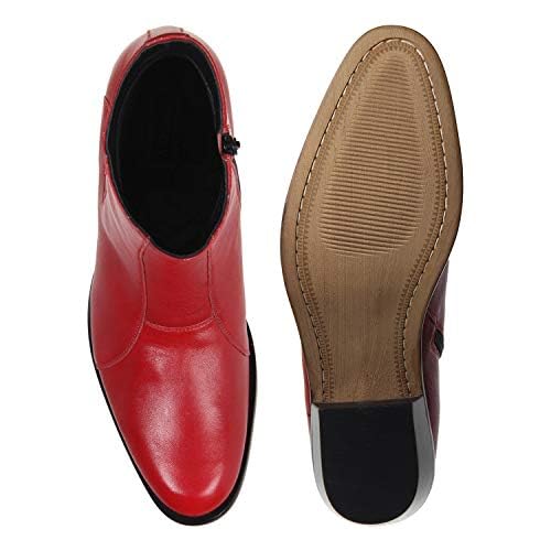 Image of LIBERTYZENO Mens Animal Print & Plain Leather Adults High Ankle Retro Dress Boots for Easter Gift