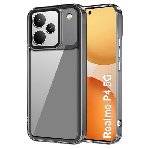 Image of Zapcase Back Case Cover for Realme P4 5G | Compatible for Realme P4 5G Back Cover | Case Cover with Camera Protection | (TPU + PC | Translucent Black)