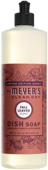 Mrs. MEYER'S CLEAN DAY Dish Soap, Fall Leaves, 16 FL OZ (Pack of 6)