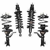 OREDY Full Set Front Rear Complete Struts Assembly Shock Struts Coil Spring Replacement for Honda Civic 2001 2002 2003 2004 2005 1.3L 1.7L # 11641 11642 15381 15382 171433 171434 171340R 171340L