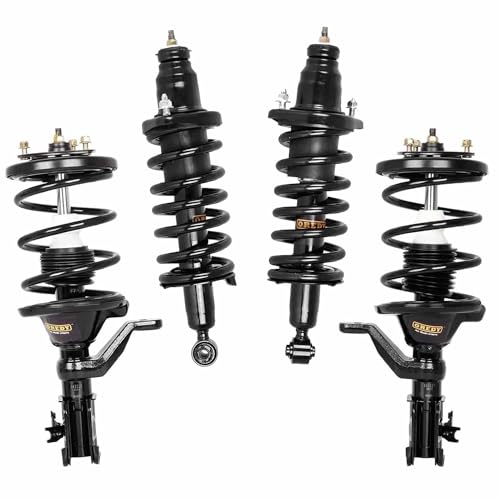 OREDY 4PCS Full Set Front & Rear Struts Replacement for 2001 2002 2003 2004 2005 Honda Civic Shocks with Coil Spring - 171433 171434 171340R 171340L