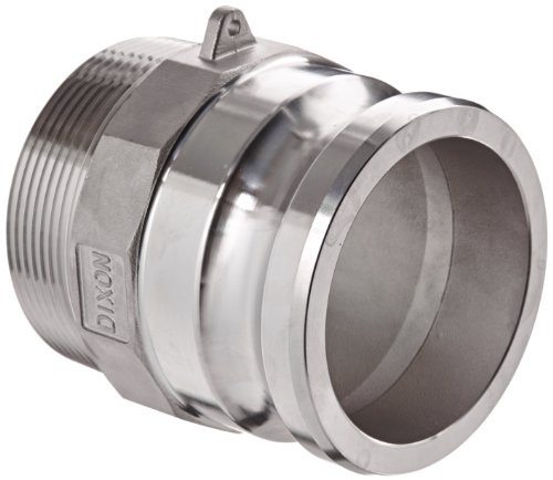 Dixon G300-F-SS Investment Cast Stainless Steel 316 Global Type F Cam and Groove Hose Fitting, 3" Plug x 3" NPT Male