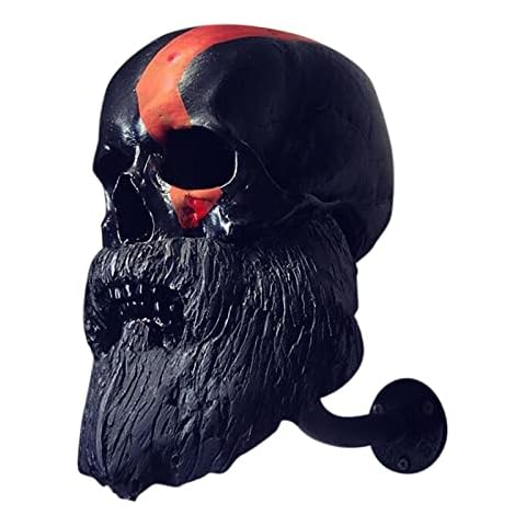 LVLUOKJ Skull Helmet Rack Wall Mount, Motorcycle Skull Helmet Holder, Resin Crafts Helmet Stand, Essential for Motorcycle Enthusiasts, Gift for Bikers (Color : B) Cover