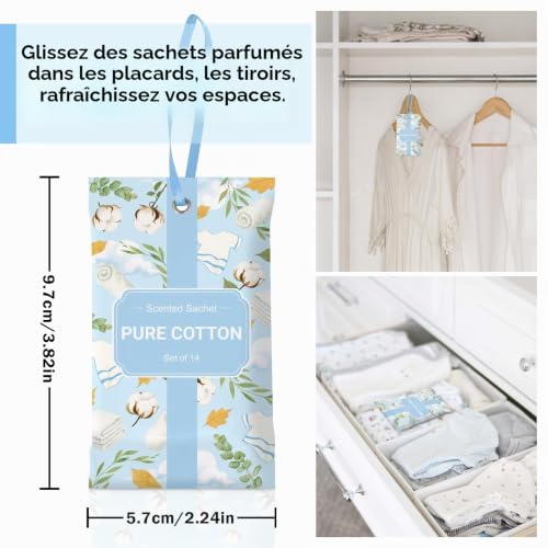 SCENTORINI Sachets Parfumés Coton Frais, 10g x 14 – vue 4