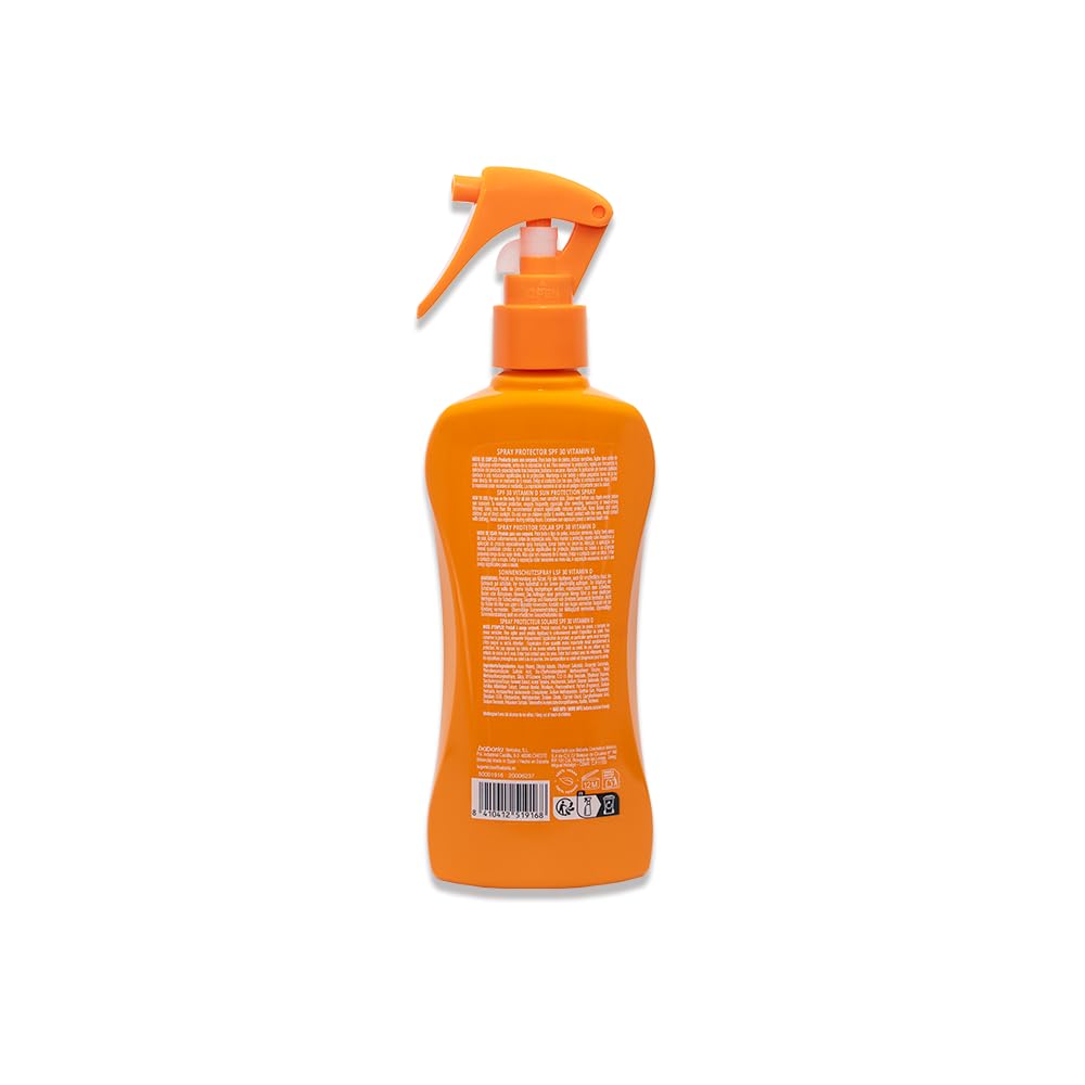 Babaria - Spray Solar Witamina D Spf30 | Solar 30 Body 200ml | Blok przeciwsłoneczny z witaminą D | Pistolet przeciwsłoneczny | Ochrona przeciwsłoneczna 30 Wszystkie rodzaje skóry