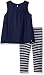 Nautica Girls' Stripe Chiffon Top with Capri Legging Set