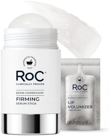 RoC Derm Correxion Retinol Firming Serum Stick with Antioxidants to Visibly Tighten and Firm Wrinkles and Laugh Lines For Men and Women + Retinol Eye Cream Packette, 1.0 oz (Packaging May Vary)