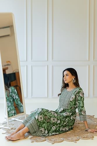 Image of MIRCHI FASHION Women's Cotton Relaxed Fit Anarkali Kurti