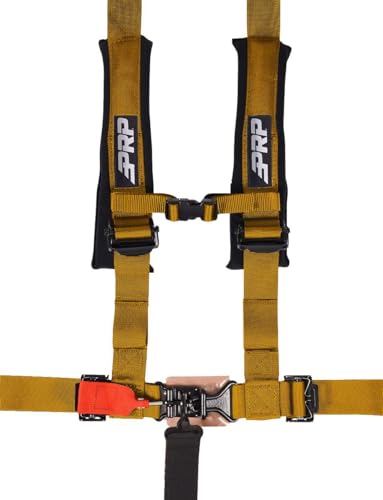 PRP Seats 5 Point Safety Harness with 2 Inch Padded Belts and Shoulder Straps Sewn to Lap - Quick