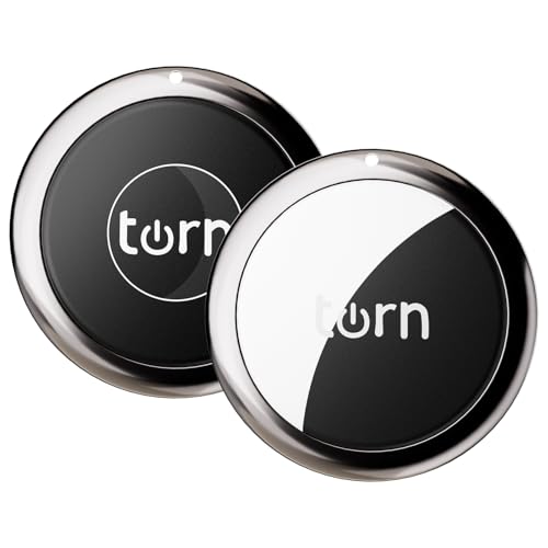 Tracker Air Tag 2 Pack Pair Apple Find My (iOS Only) Smart Bluetooth Finder Airtag Tracker for Key Luggage Dog Pet Wallet Backpack (White Black & Black)