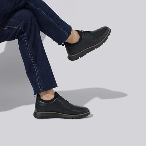 Image of Neeman's Crossover Brogues Stylish Shoes for Men | Oxford Lace-Up Semi Formal Mens Footwear | Casual Comfortable Shoe for Office Wear