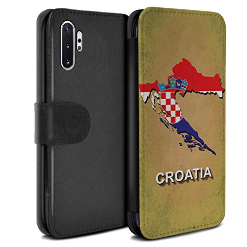 Coque pour Samsung Galaxy Note 10+/Plus/5G Drapeau Pays Croatie/Croate Désign Retourner PU Faux Cuir Etui Housse Case