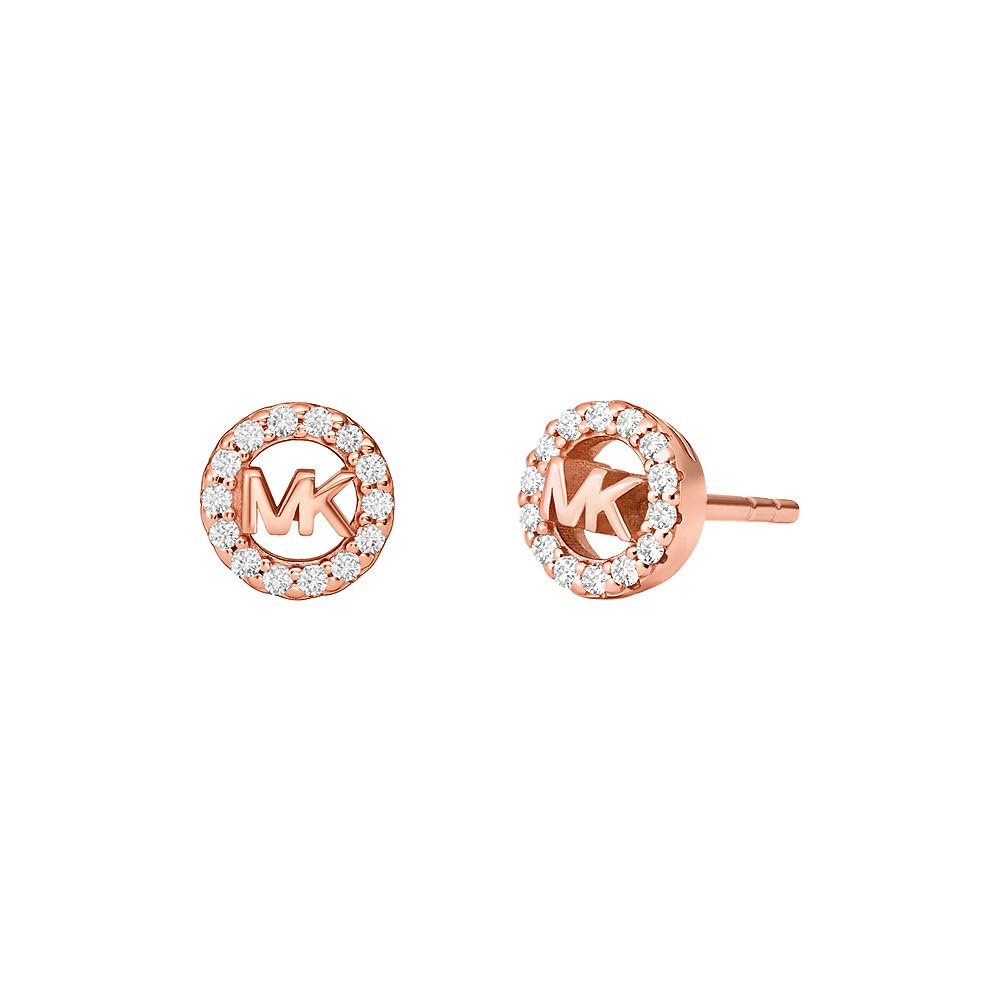 Michael Kors – Premium Kors MK Roségoldfarbene Logo-Ohrstecker aus Sterlingsilber für Damen, MKC1727CZ791