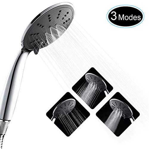 WinArrow- Pressure Shower Head Handheld, Ultra-Thin 3 Function Shower Head High Pressure Shower Head for Low Pressure/Rural Area Slim Design HS303