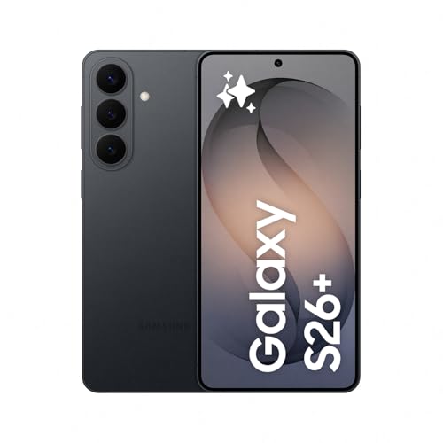 Samsung Galaxy S26+ AI Phone, Customised AP Processor, 50 MP Camera, 12 GB Memory, 256 GB Storage, 4900 mAh Battery, Galaxy AI, Black, 3 Year Extended Warranty (UK Version)