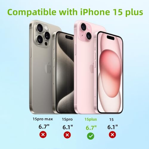 DEREAFF Case for iPhone 15 Plus (6.7-Inch), Clear 15 Plus Case Hard PC Back & Soft TPU Shockproof Anti-Scratch Phone Bumper Cover for iPhone 15 Plus - Clear - Image 3