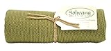 Solwang 100% Certified Organic Cotton Made in India | Danish Design Kitchen/Hand Towel (Organic Dark Olive)
