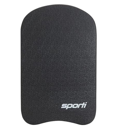 Sporti Adult Kickboard for Swim Training - Swimming Kick Board for Men Women, Water Board for Men & Women, Swimming Training Aid - New Version - Black